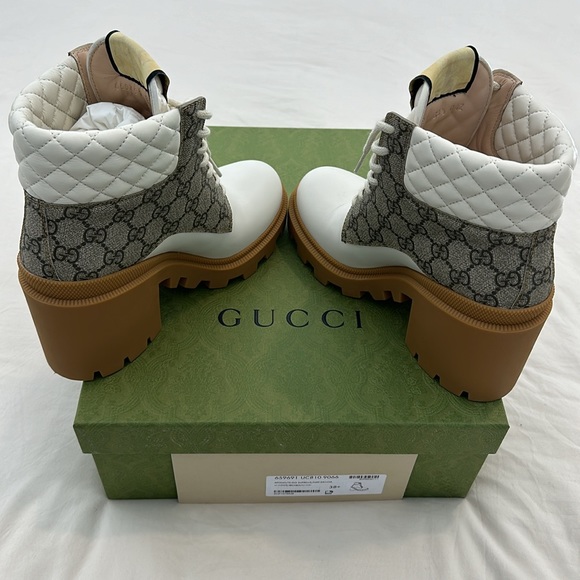 Gucci Apollo GG Supreme White Boots - Picture 6 of 12